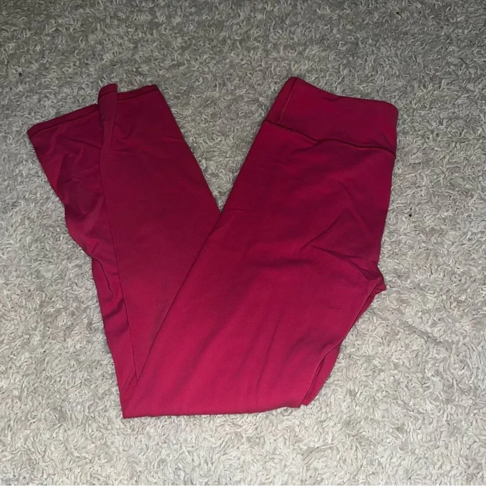 Athleta Girl Barbie Pink full length leggings size 14